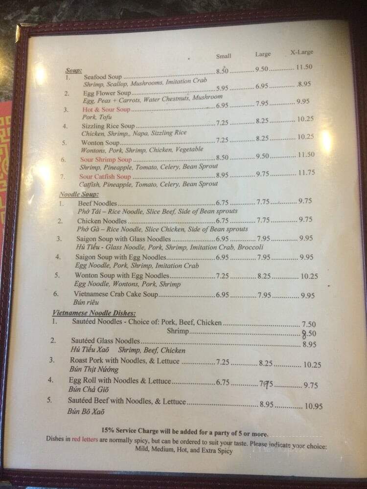 Orient Restaurant - Seaside, CA menu_pic