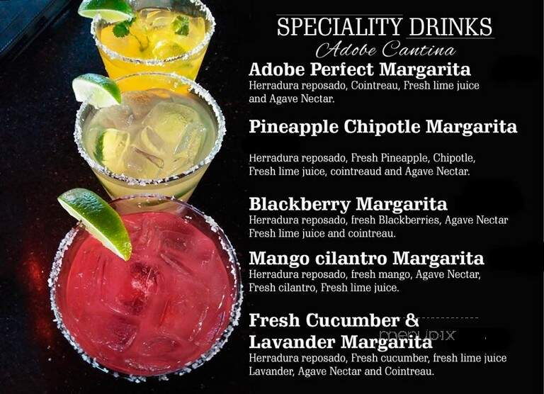 Adobe Cantina - Agoura Hills, CA menu_pic