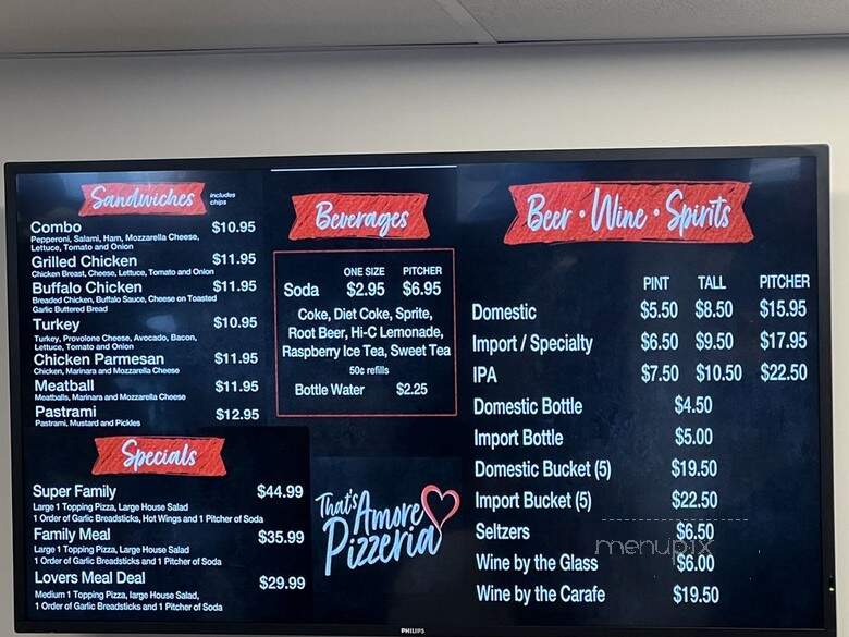 That's Amore - Whittier, CA menu_pic