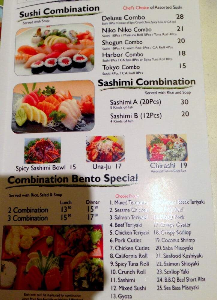 Niko Niko Sushi - Irvine, CA menu_pic