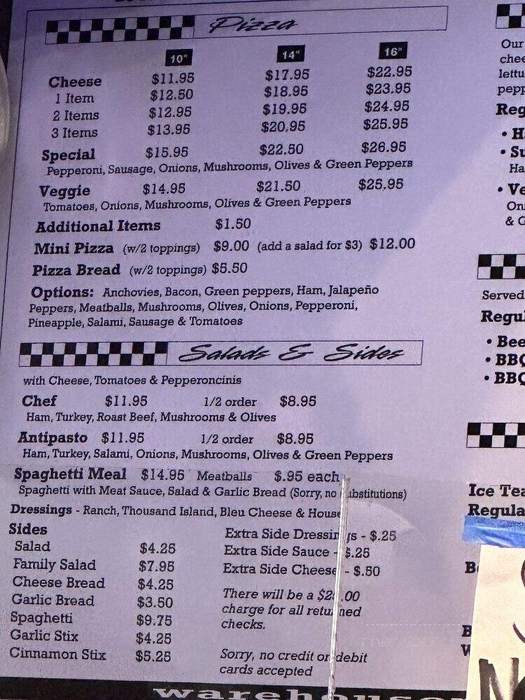 Warehouse Pizza - La Verne, CA menu_pic