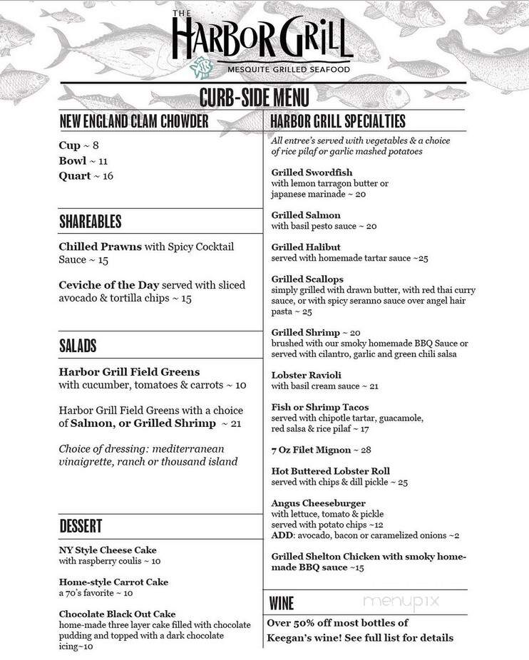 Harbor Grill Restaurant - Dana Point, CA menu_pic
