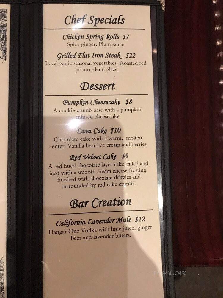 Tannins Restaurant & Wine Bar - San Juan Capistrano, CA menu_pic