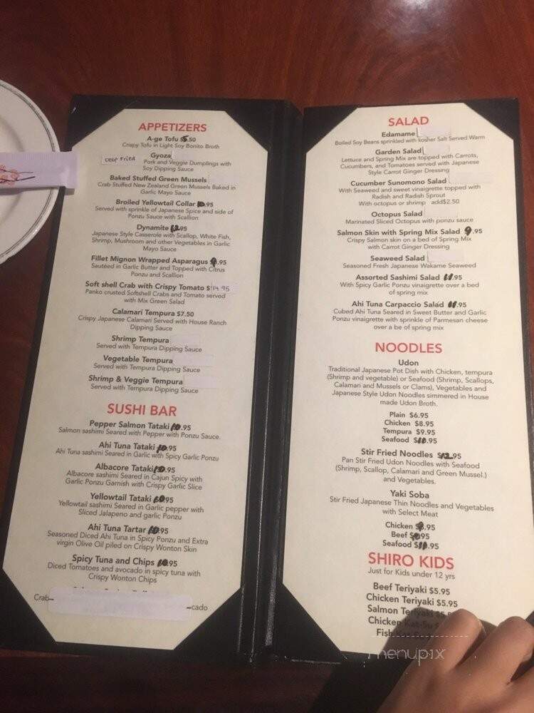Sushi Shiro - Upland, CA menu_pic