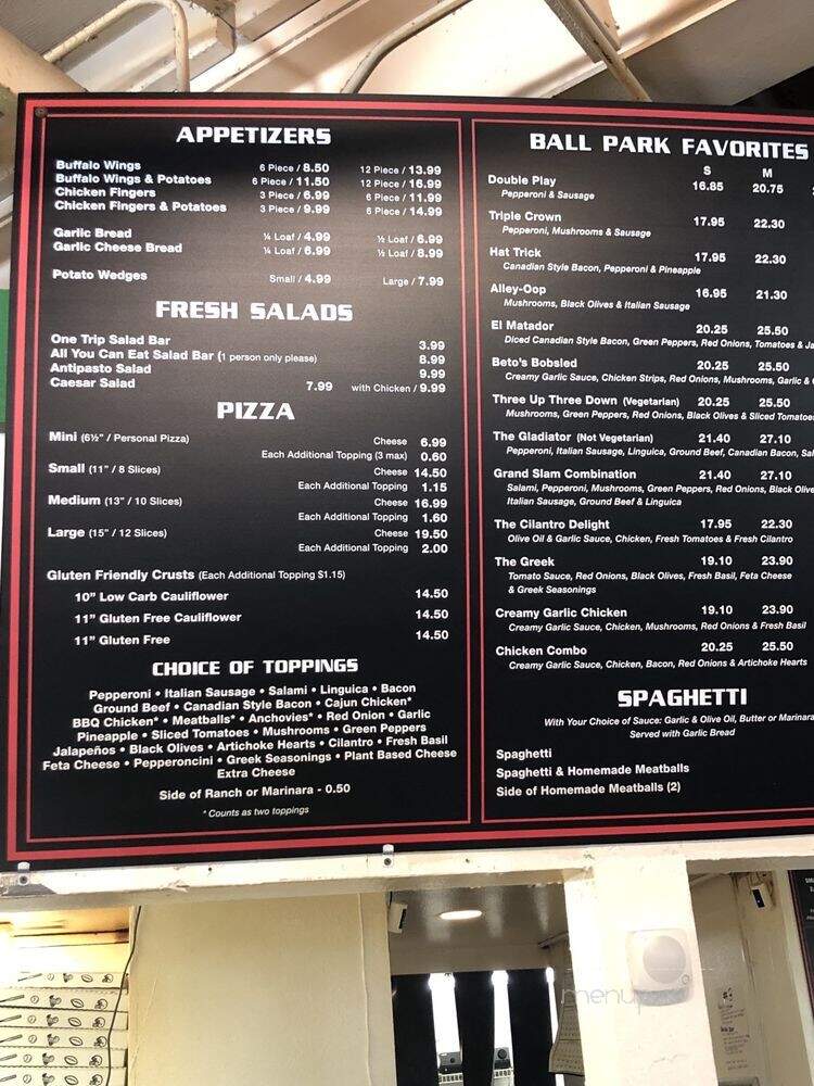 Ball Park Pizza - San Juan Capistrano, CA menu_pic