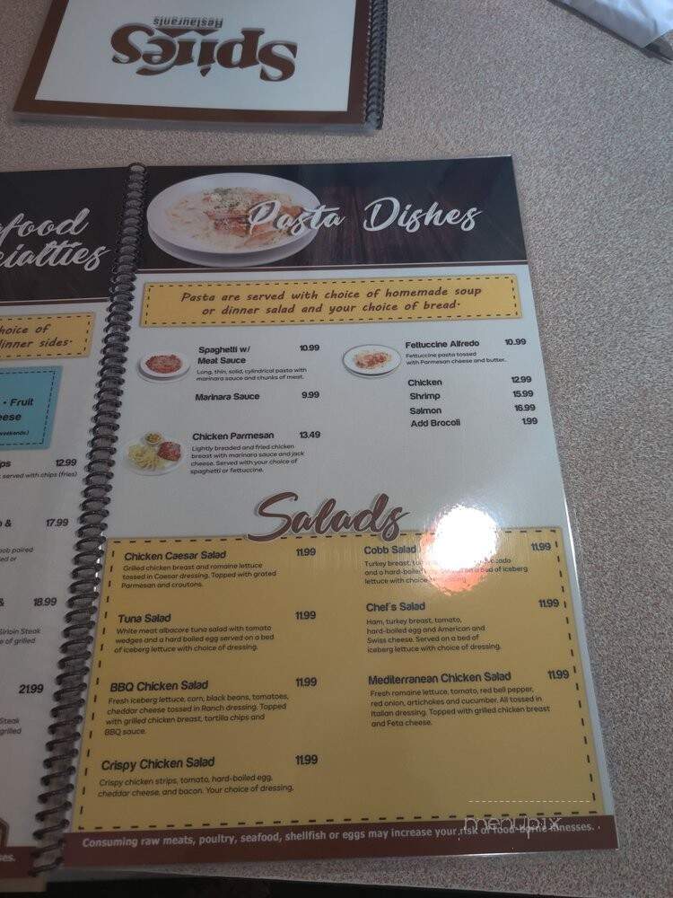 Spires Restaurant - Ontario, CA menu_pic