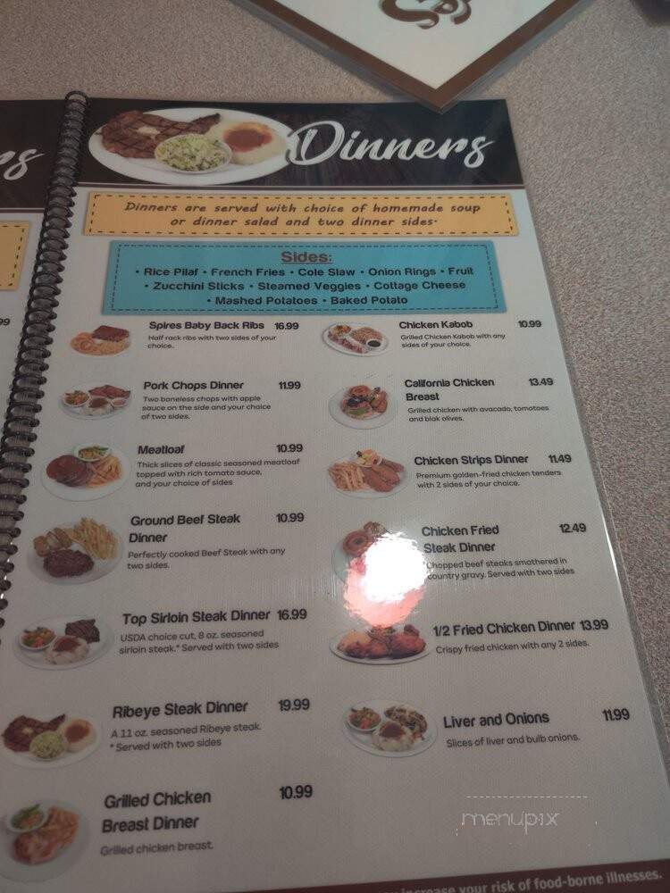 Spires Restaurant - Ontario, CA menu_pic