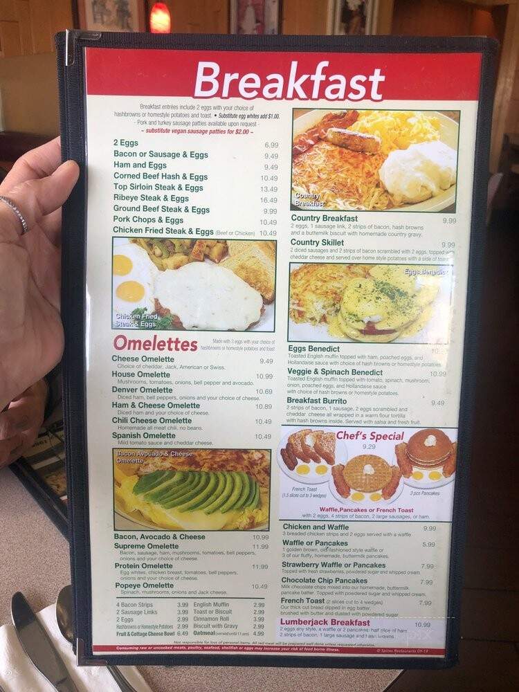 Spires Restaurant - Ontario, CA menu_pic