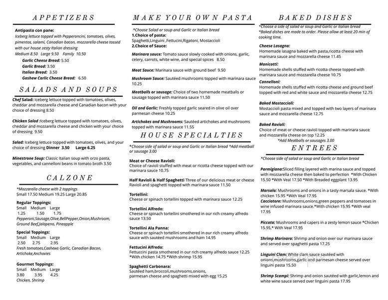 Pietro's Italian Cuisine - Riverside, CA menu_pic