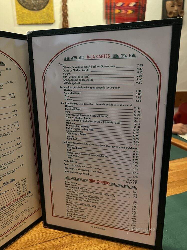 Fidel's Little Mexico - Solana Beach, CA menu_pic
