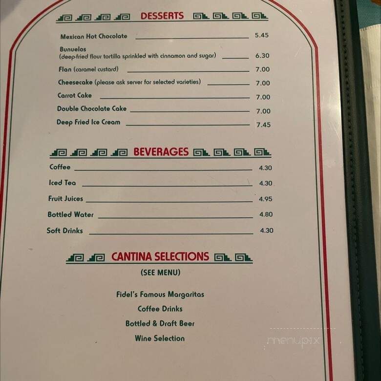 Fidel's Little Mexico - Solana Beach, CA menu_pic