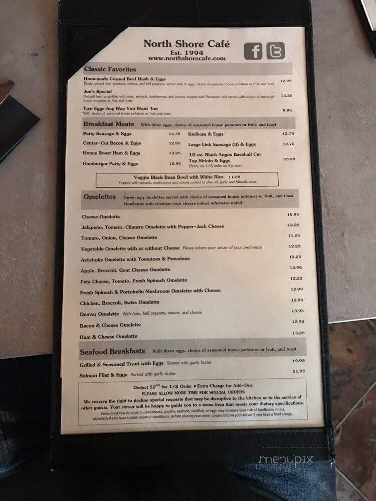 North Shore Cafe - Fawnskin, CA menu_pic