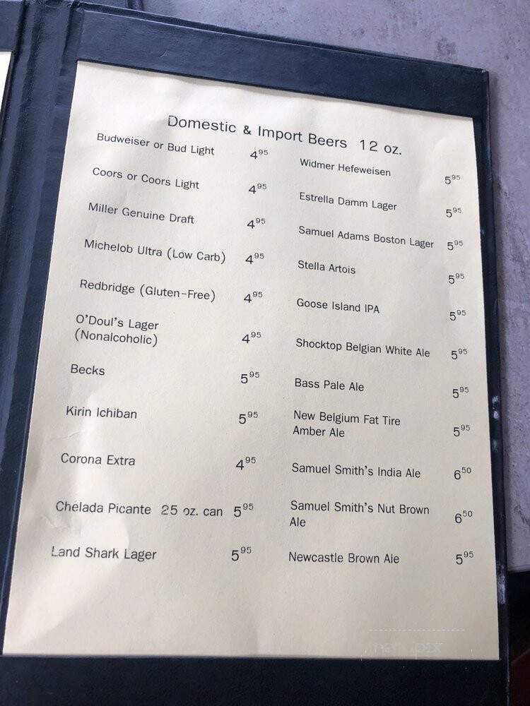 North Shore Cafe - Fawnskin, CA menu_pic