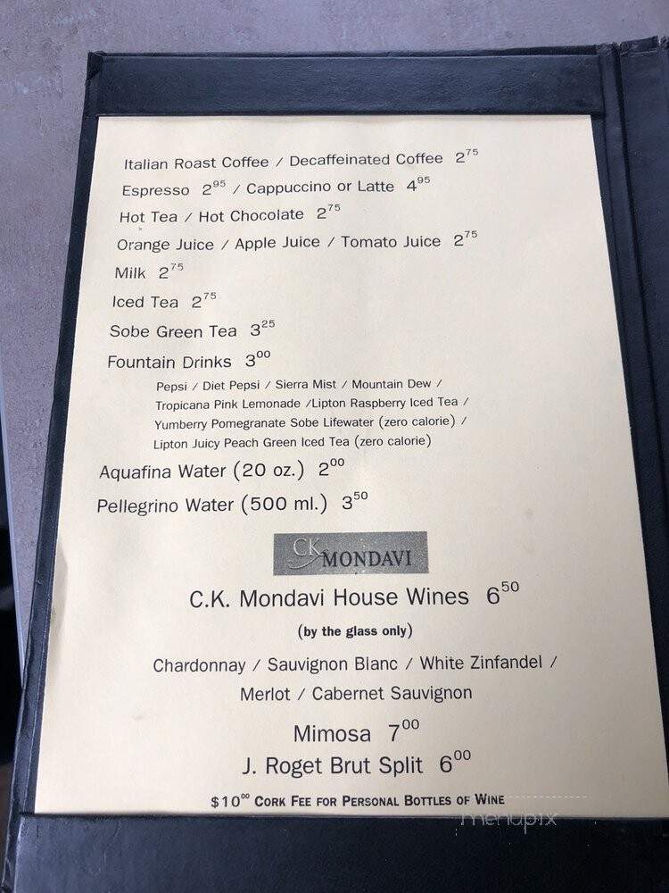 North Shore Cafe - Fawnskin, CA menu_pic