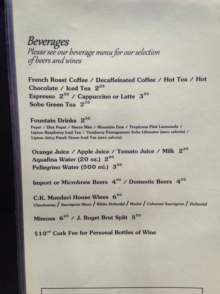 North Shore Cafe - Fawnskin, CA menu_pic