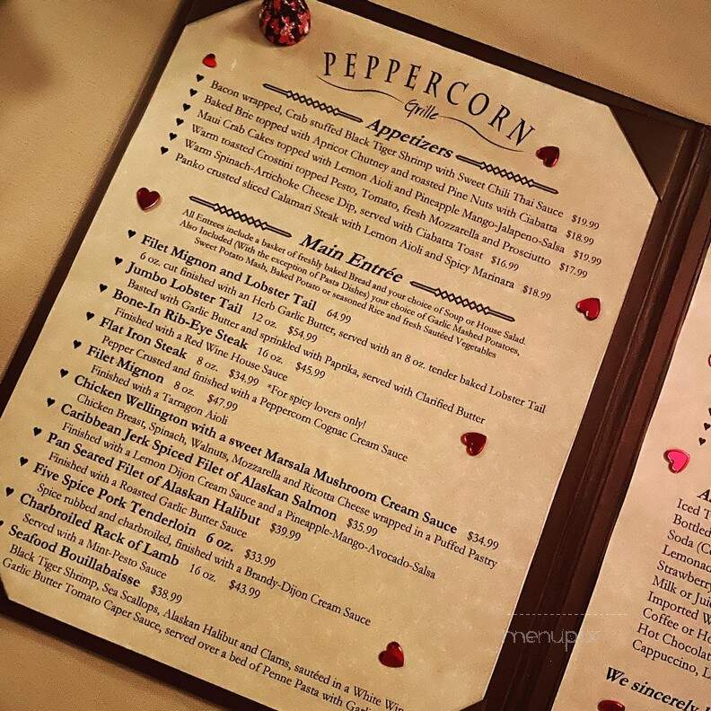 Peppercorn Grille - Big Bear Lake, CA menu_pic