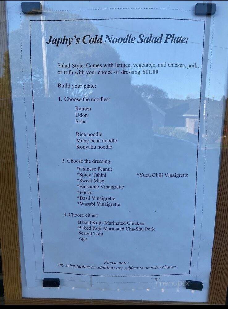 Japhy's Soup & Noodles - Arcata, CA menu_pic