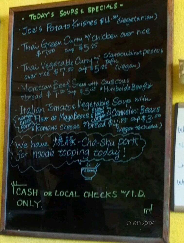 Japhy's Soup & Noodles - Arcata, CA menu_pic