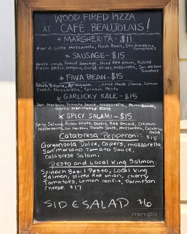 Cafe Beaujolais - Mendocino, CA menu_pic
