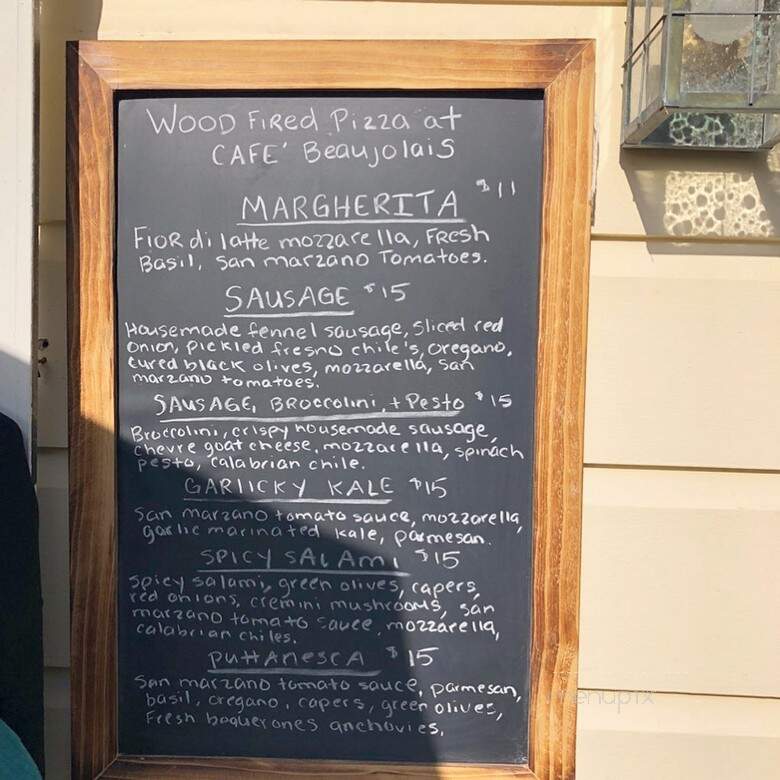 Cafe Beaujolais - Mendocino, CA menu_pic