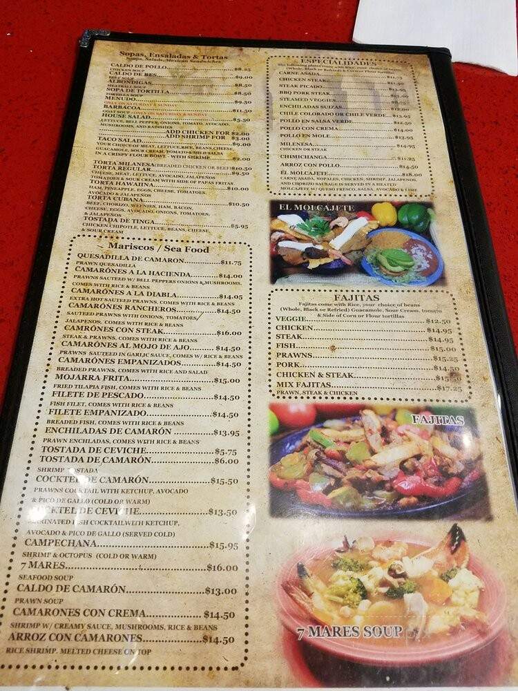 La Hacienda Taqueria - Novato, CA menu_pic