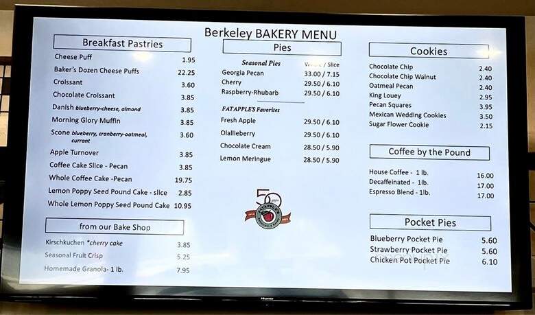 Fat Apple's Restaurant-Bakery - Berkeley, CA menu_pic