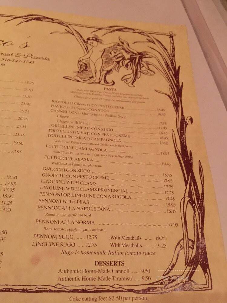 Lococo's Restaurant & Pizzeria - Berkeley, CA menu_pic
