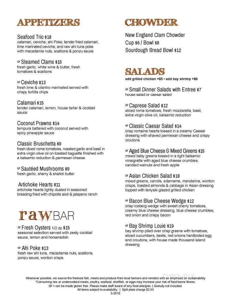 Zelda's On The Beach - Capitola, CA menu_pic