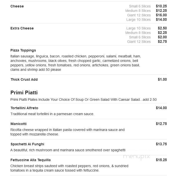 Di Cicco's Italian Restaurant - Campbell, CA menu_pic