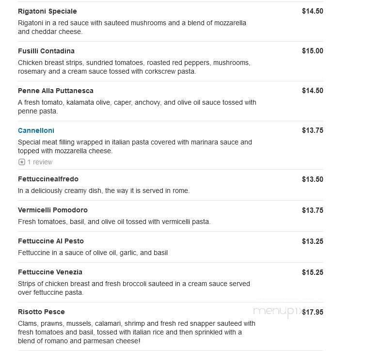Di Cicco's Italian Restaurant - Campbell, CA menu_pic