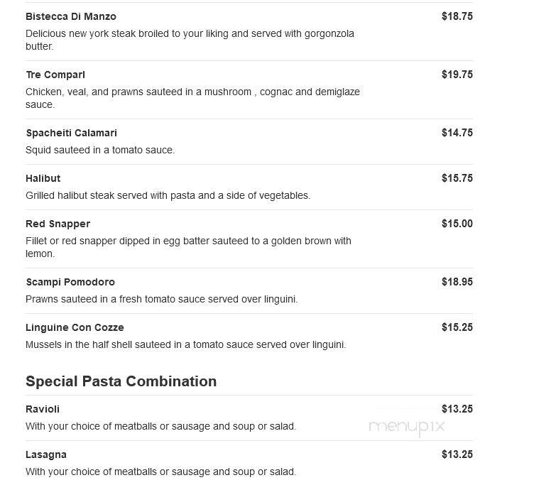 Di Cicco's Italian Restaurant - Campbell, CA menu_pic
