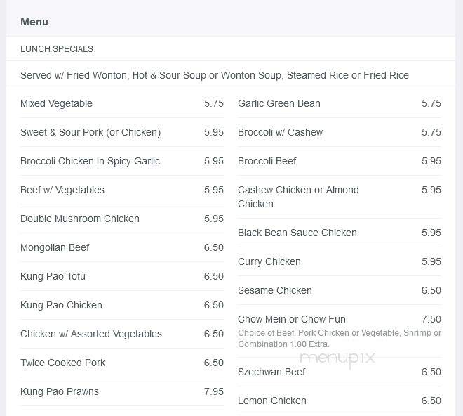 Uncle Kwok's Szechwan Restaurant - Aptos, CA menu_pic