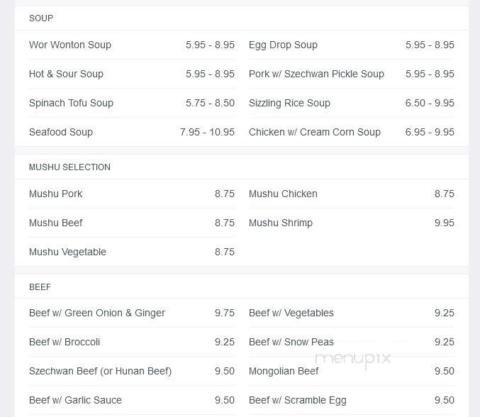 Uncle Kwok's Szechwan Restaurant - Aptos, CA menu_pic