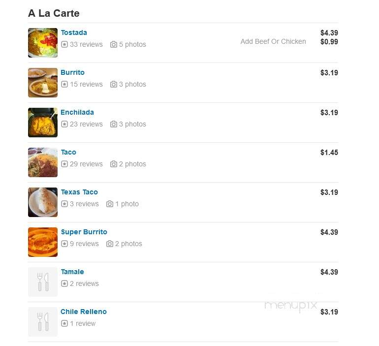 La Comida - Chico, CA menu_pic