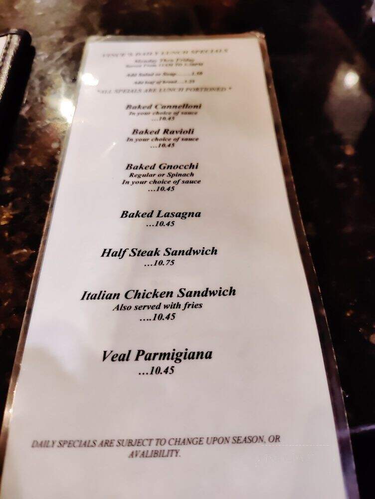 Vince's Deli - West Sacramento, CA menu_pic