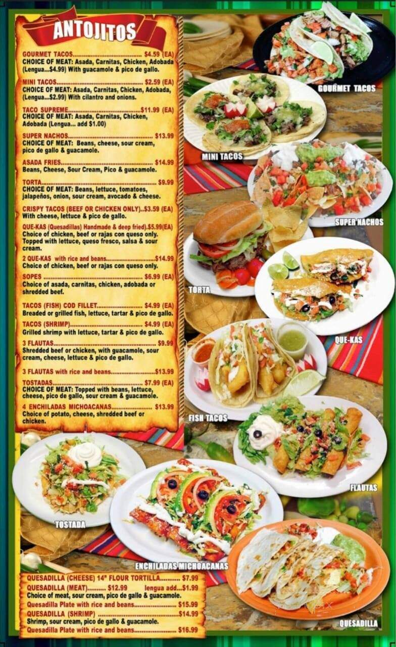 Robertas Mexican Food - Sacramento, CA menu_pic