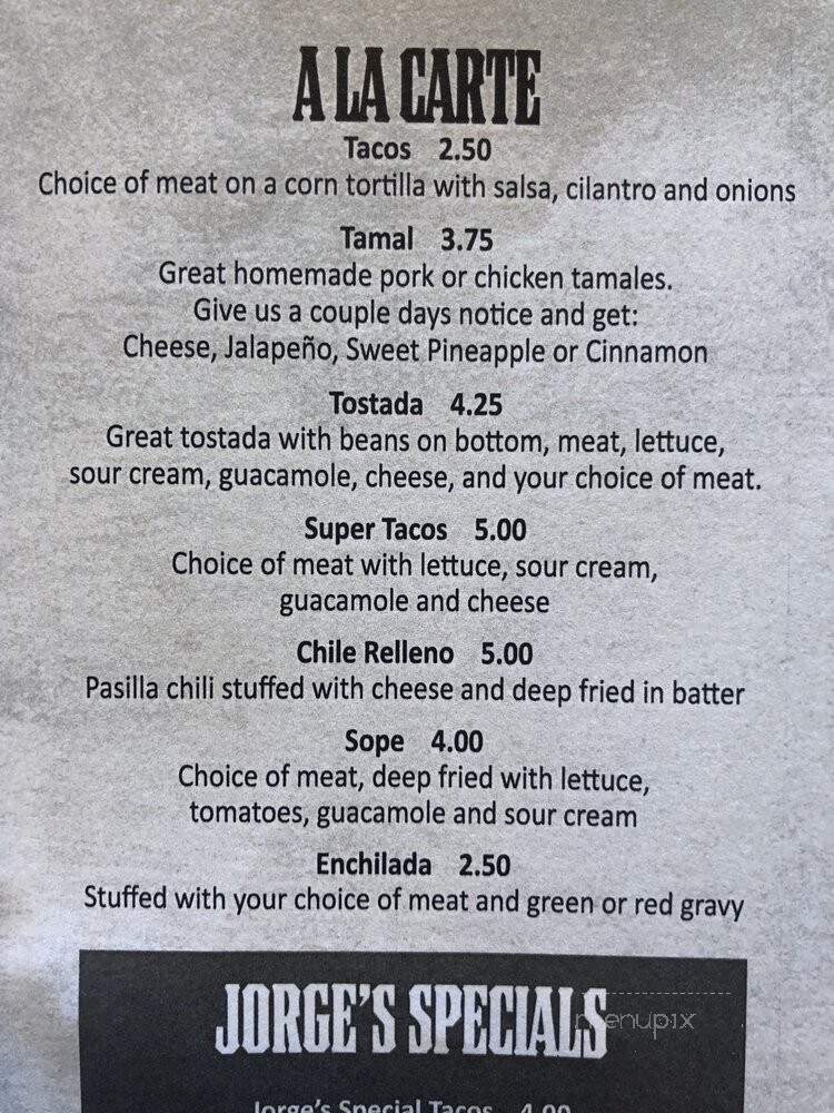 El Rodeo II - Galt, CA menu_pic