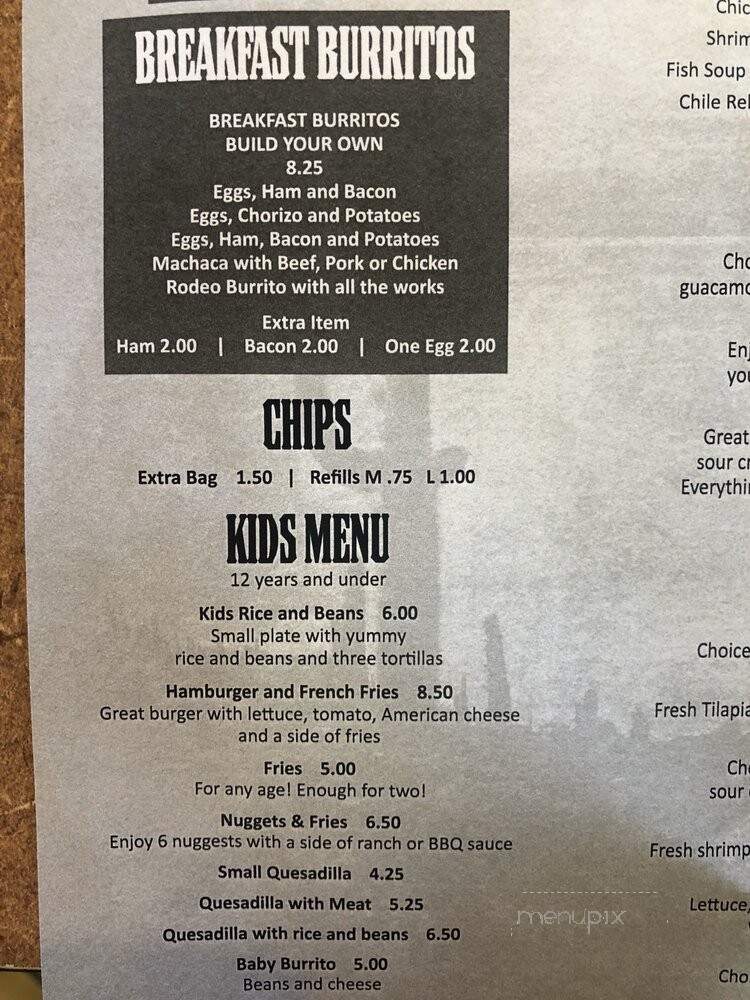 El Rodeo II - Galt, CA menu_pic