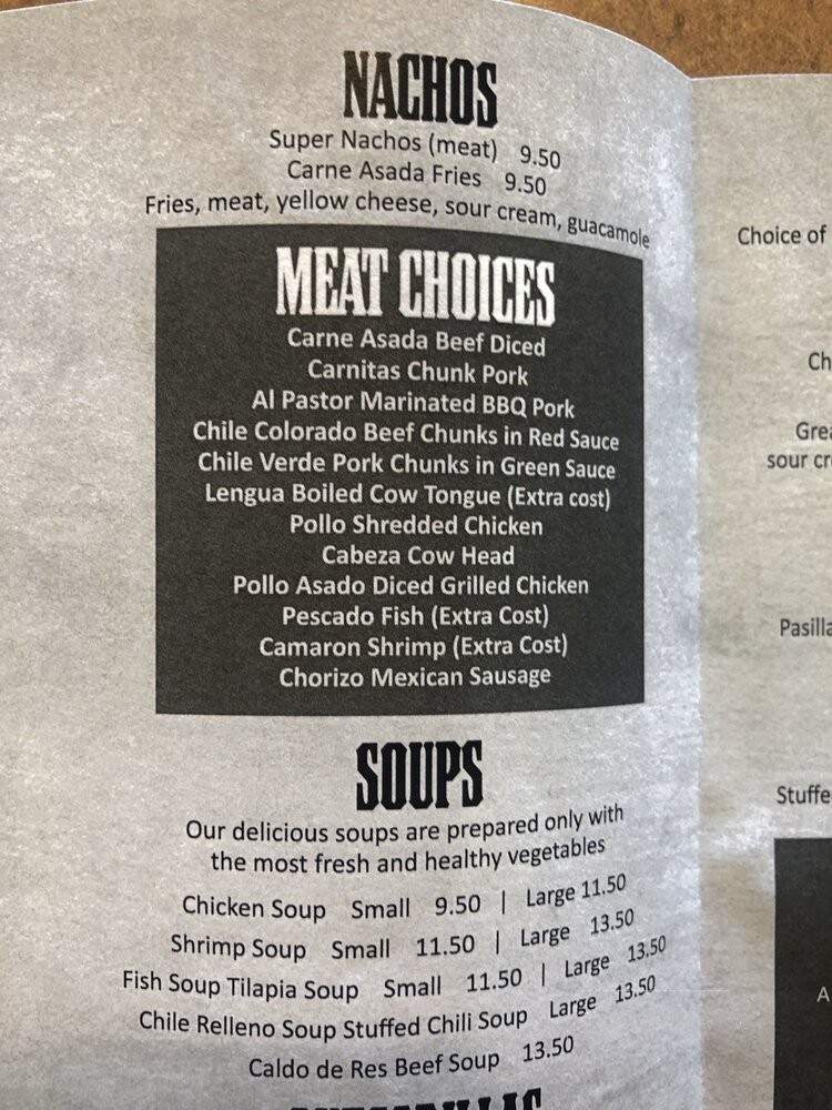 El Rodeo II - Galt, CA menu_pic