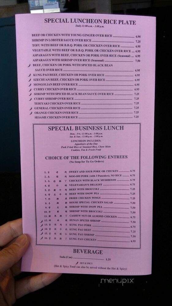 New Shanghai - Citrus Heights, CA menu_pic