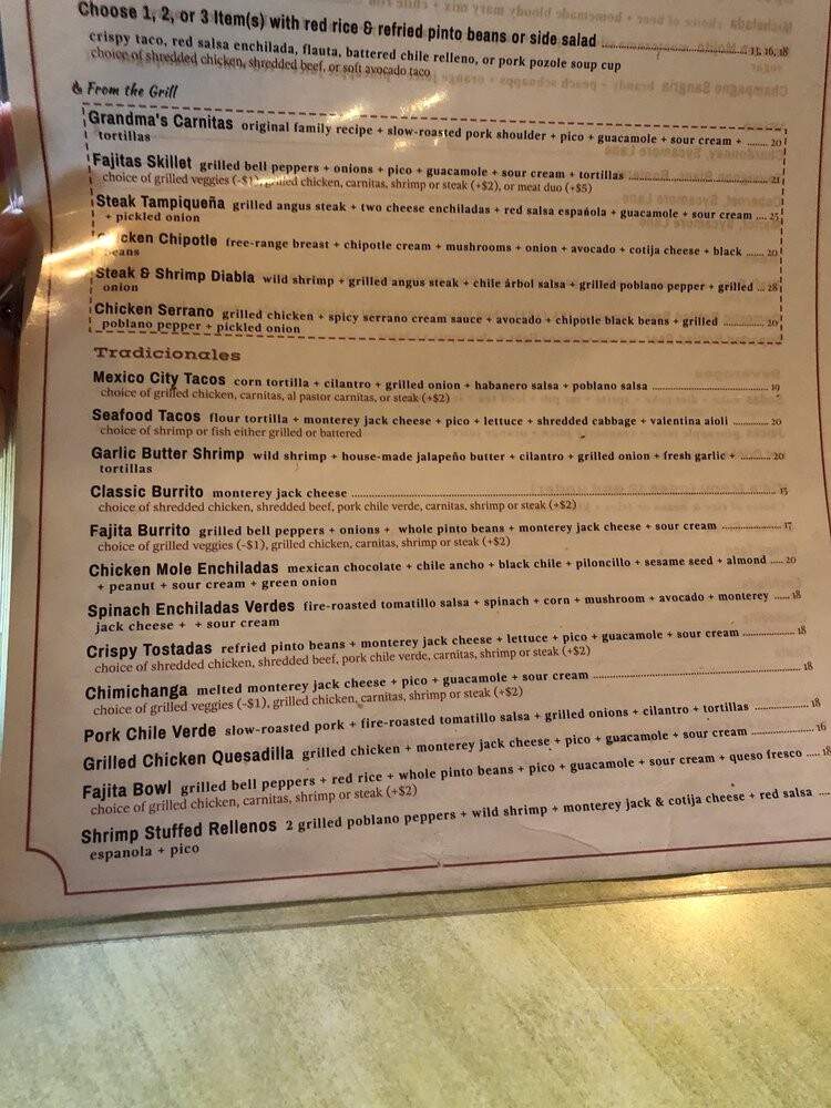 Carmelita's Mexican Restaurant - Fair Oaks, CA menu_pic
