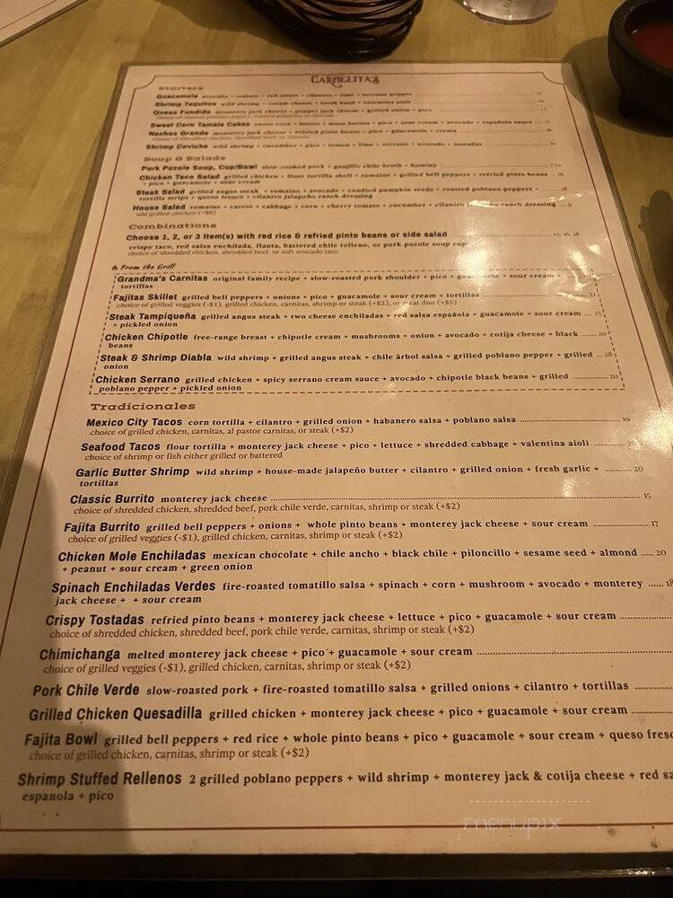 Carmelita's Mexican Restaurant - Fair Oaks, CA menu_pic