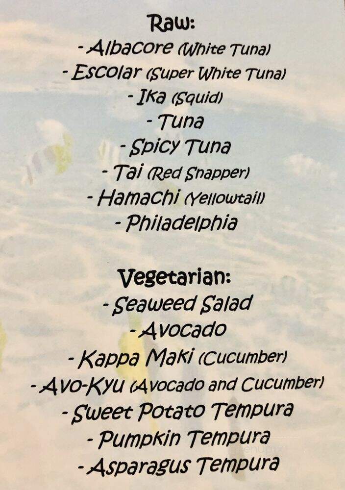 Izumi Japanese Restaurant - Rocklin, CA menu_pic