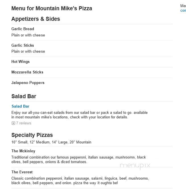 Mountain Mike's Pizza - Jackson, CA