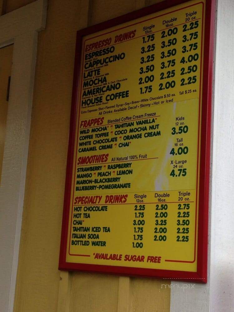 Day O Espresso 3 - Sonora, CA menu_pic
