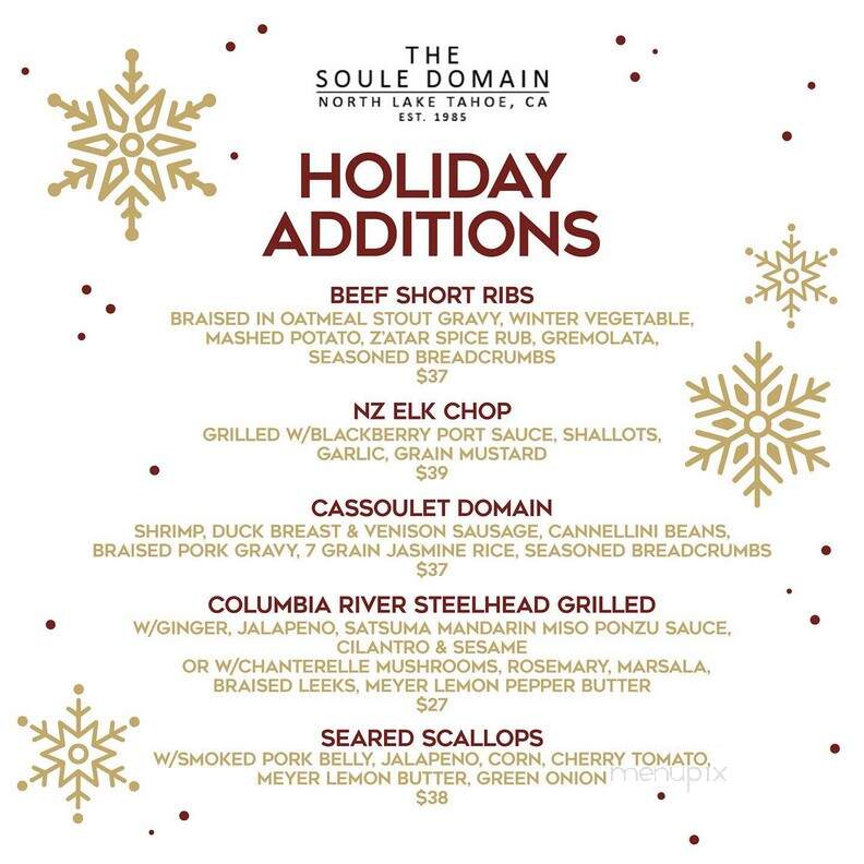 Soule Domain - Kings Beach, CA menu_pic