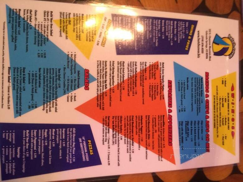 Hatch Cover Restaurant - Colorado Springs, CO menu_pic