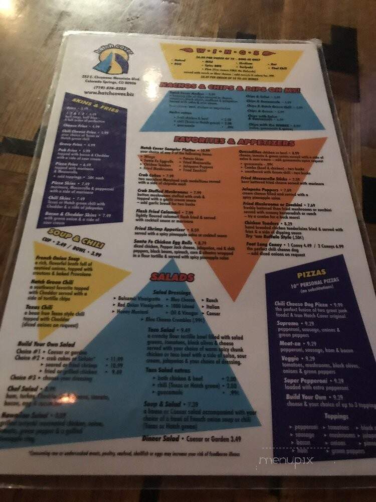 Hatch Cover Restaurant - Colorado Springs, CO menu_pic