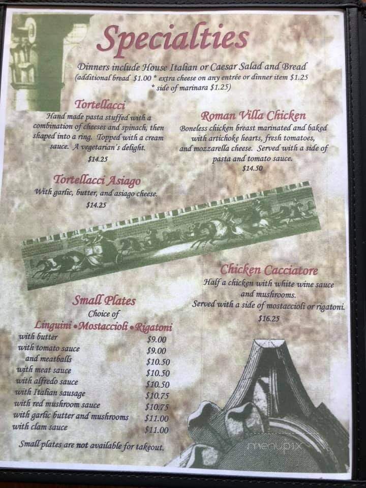 Roman Villa Pizza - Colorado Springs, CO menu_pic
