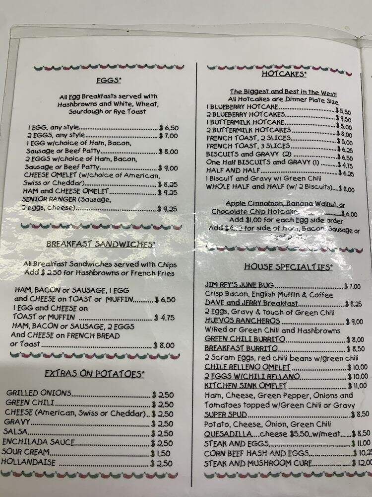 Durango Diner - Durango, CO menu_pic